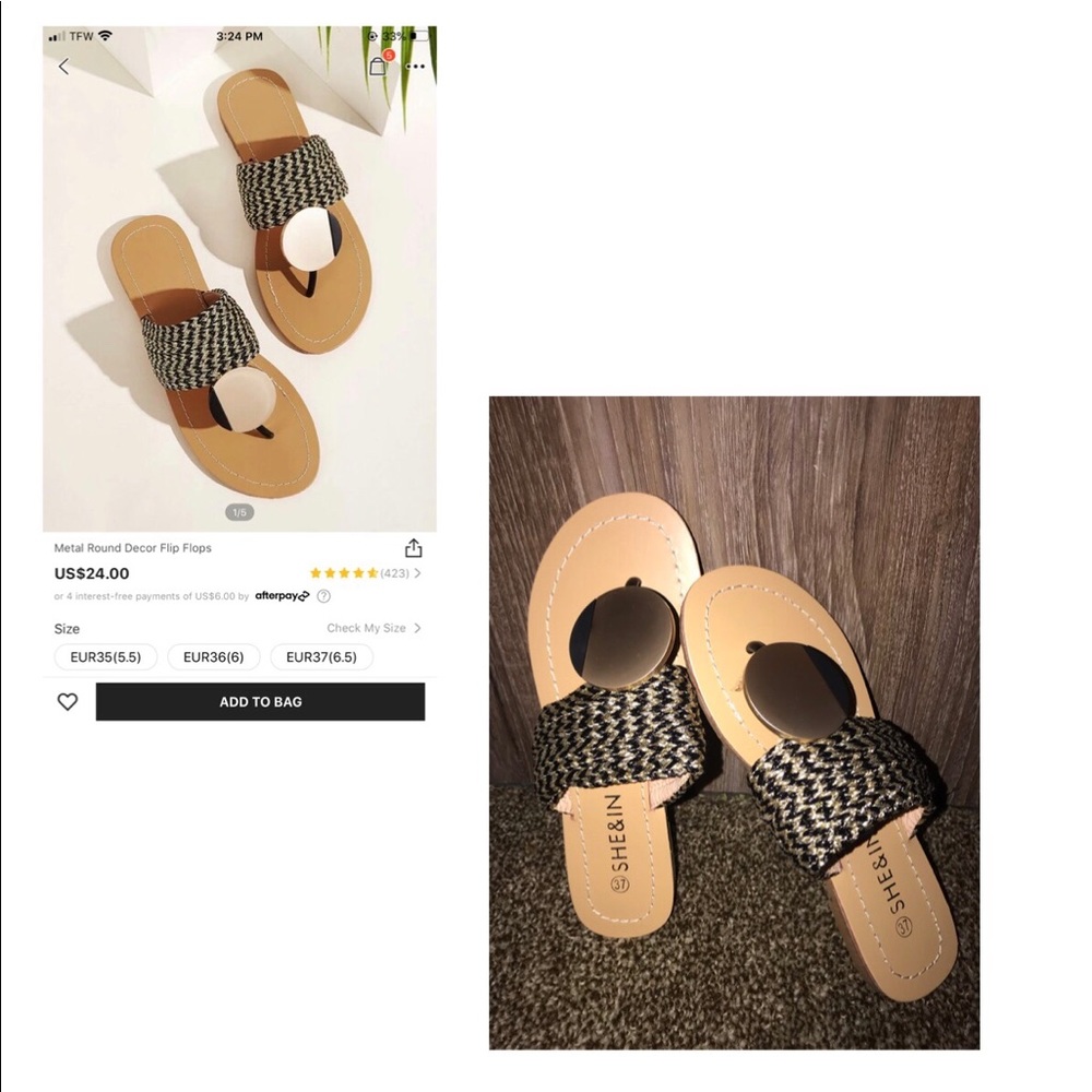 Metal round decor sandals